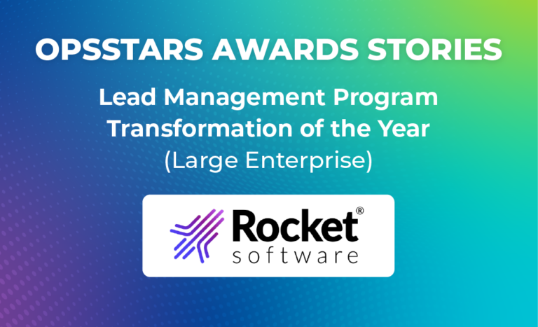 2023 OpsStars Awards: Lead Management Program Transformation of the Year – Large Enterprise